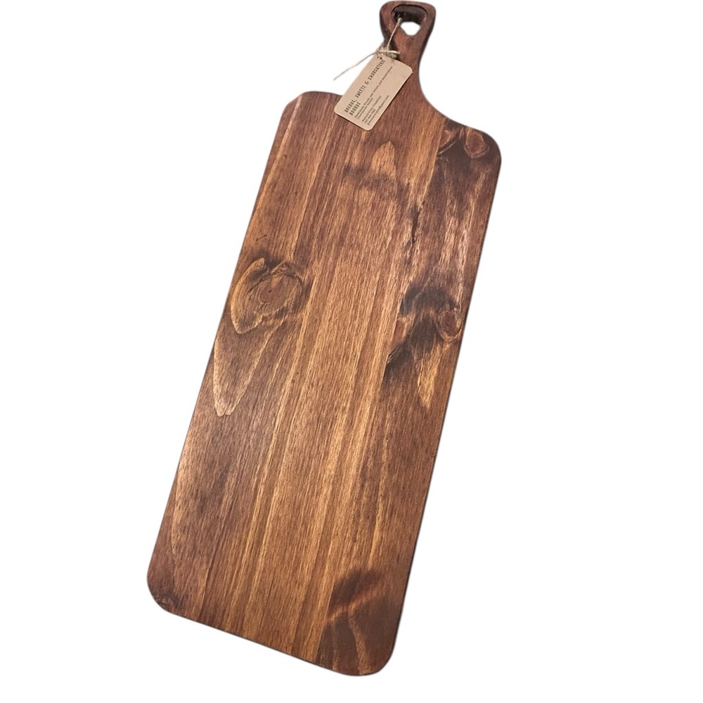 Wooden‎ Serving / Charcuterie Board with Handle 27.5 x 10 x 3/4” NWT